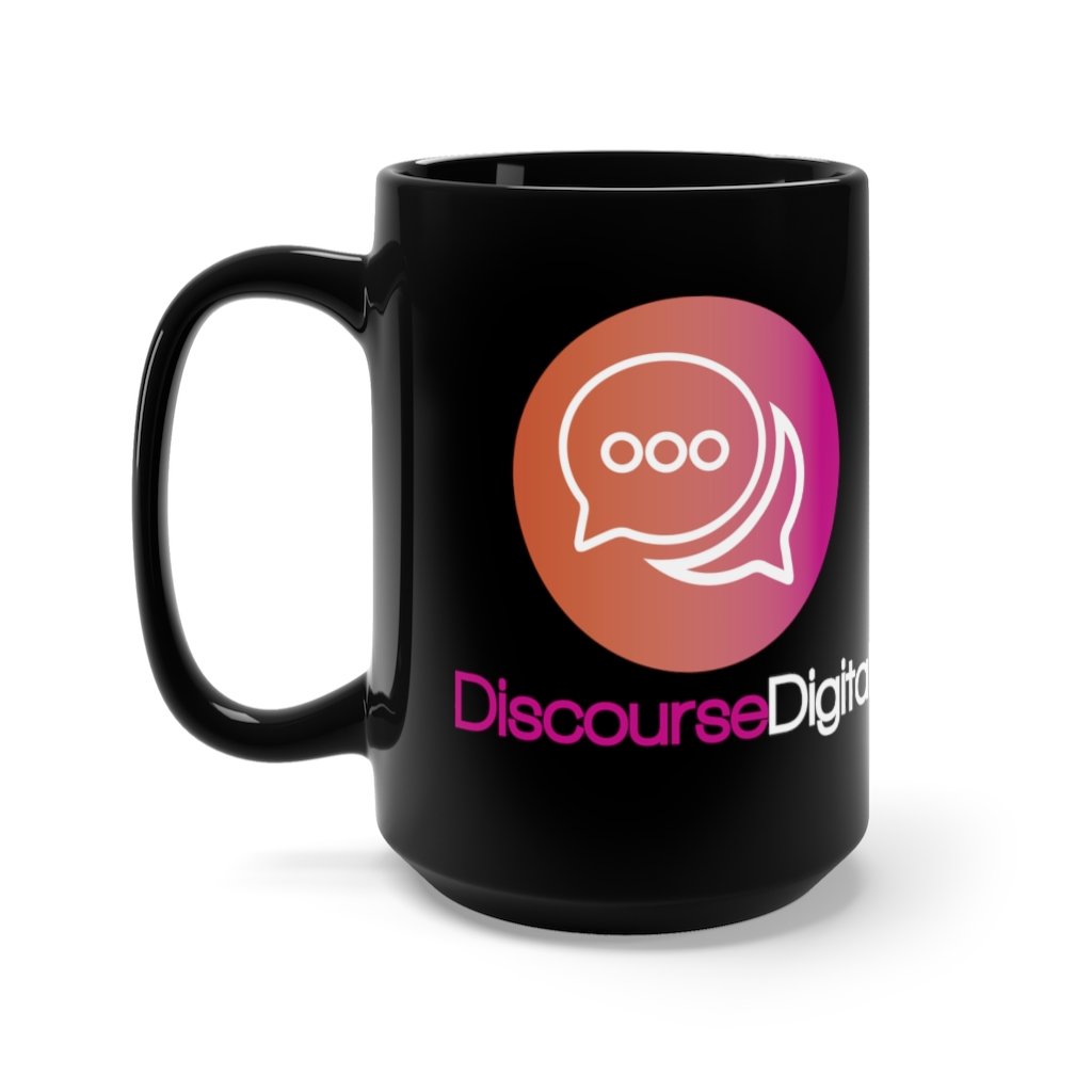 DiscourseDigital Branding Black Mug 15oz