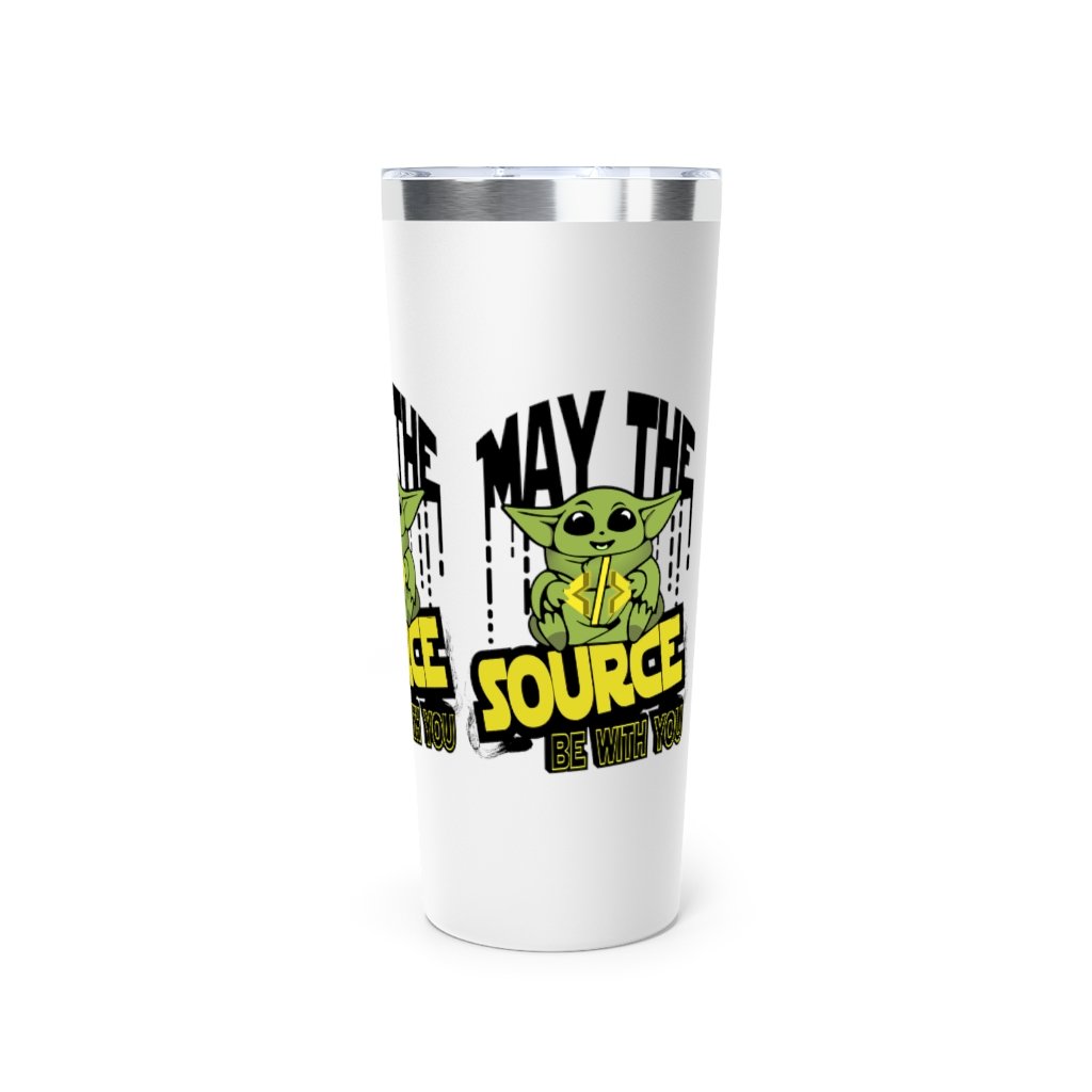 Baby Yoda May The Source Be With You Copper Vacuum Insulated Tumbler, 22oz