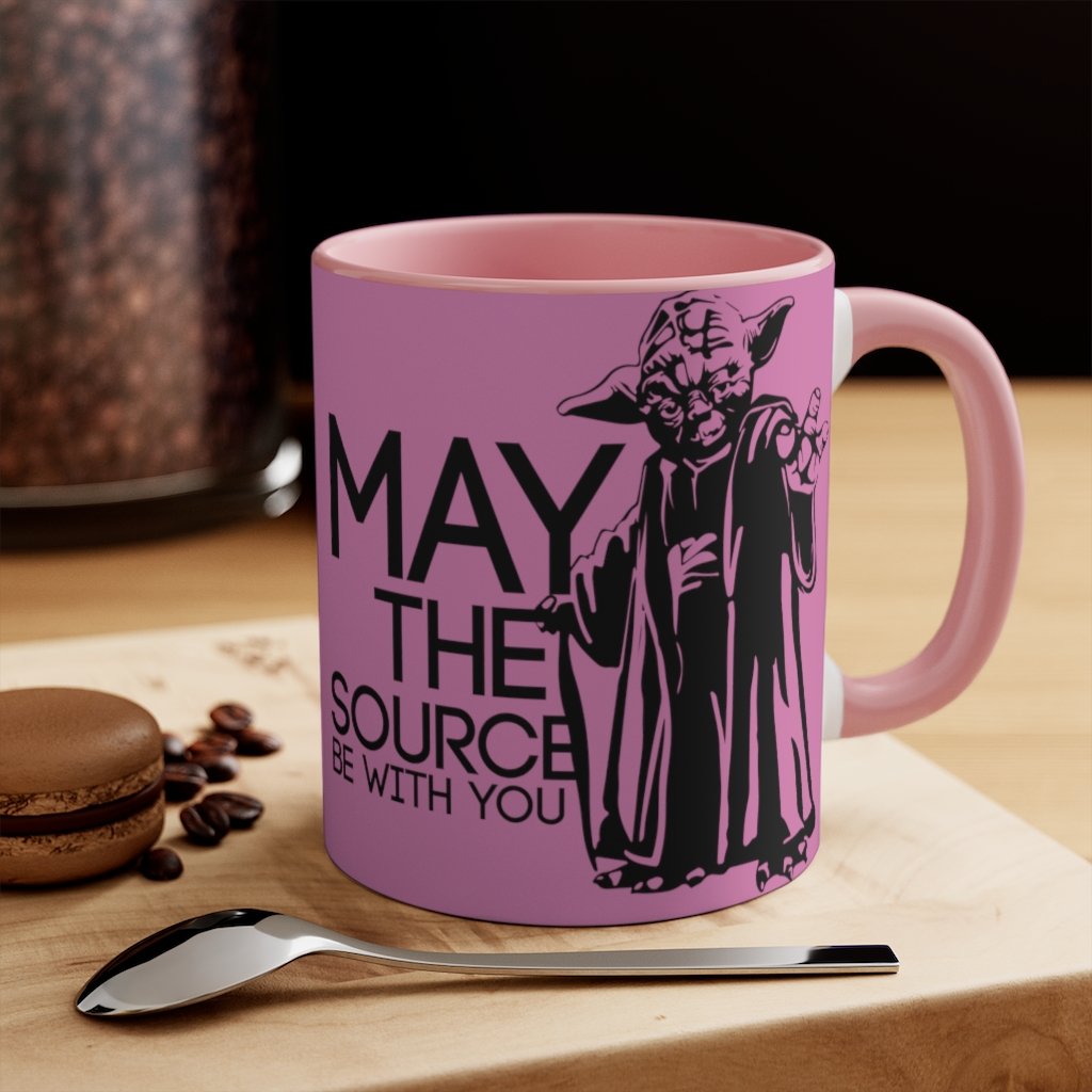 Yoda May The Source Be With You 11oz Accent Mug Pink