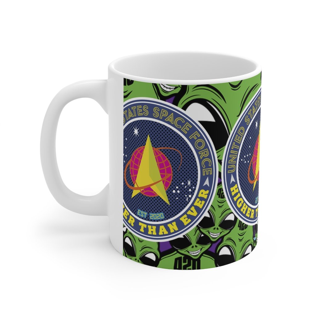 Space Force Alien PopArt Mug 11oz
