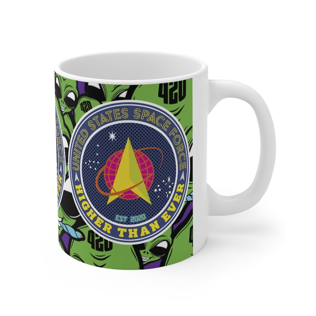 Space Force Alien PopArt Mug 11oz