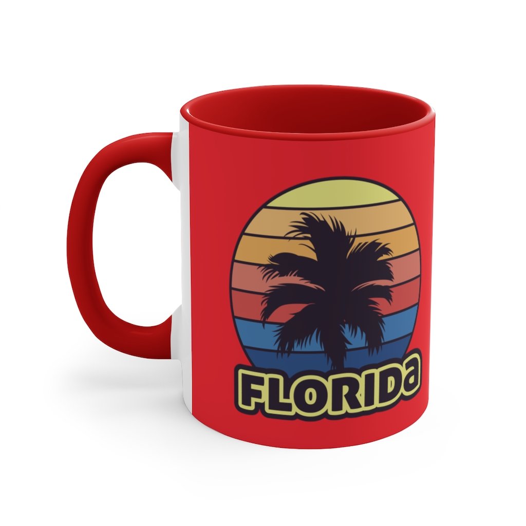 Florida Palm 11oz Accent Mug