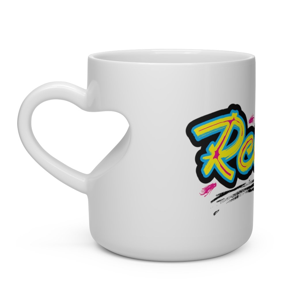 Rebel PopArt Heart Shape Mug