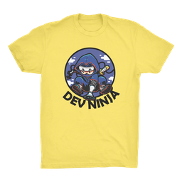 Dev Ninja Playful 100% Organic Cotton Adult T-Shirt