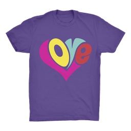 Love Heart 100% Organic Cotton Adult T-Shirt