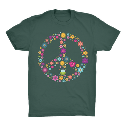 Peace & Flower 100% Organic Cotton Adult T-Shirt